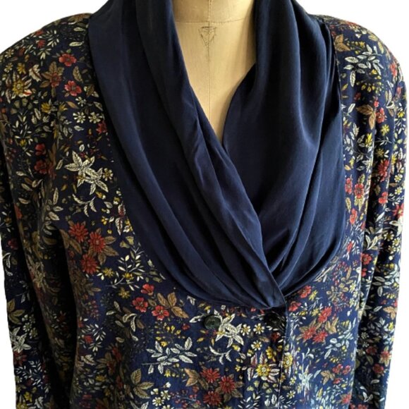 Vintage cottagecore 90s granny floral print blazer top - Picture 7 of 12